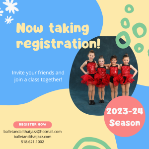 Now taking registrations